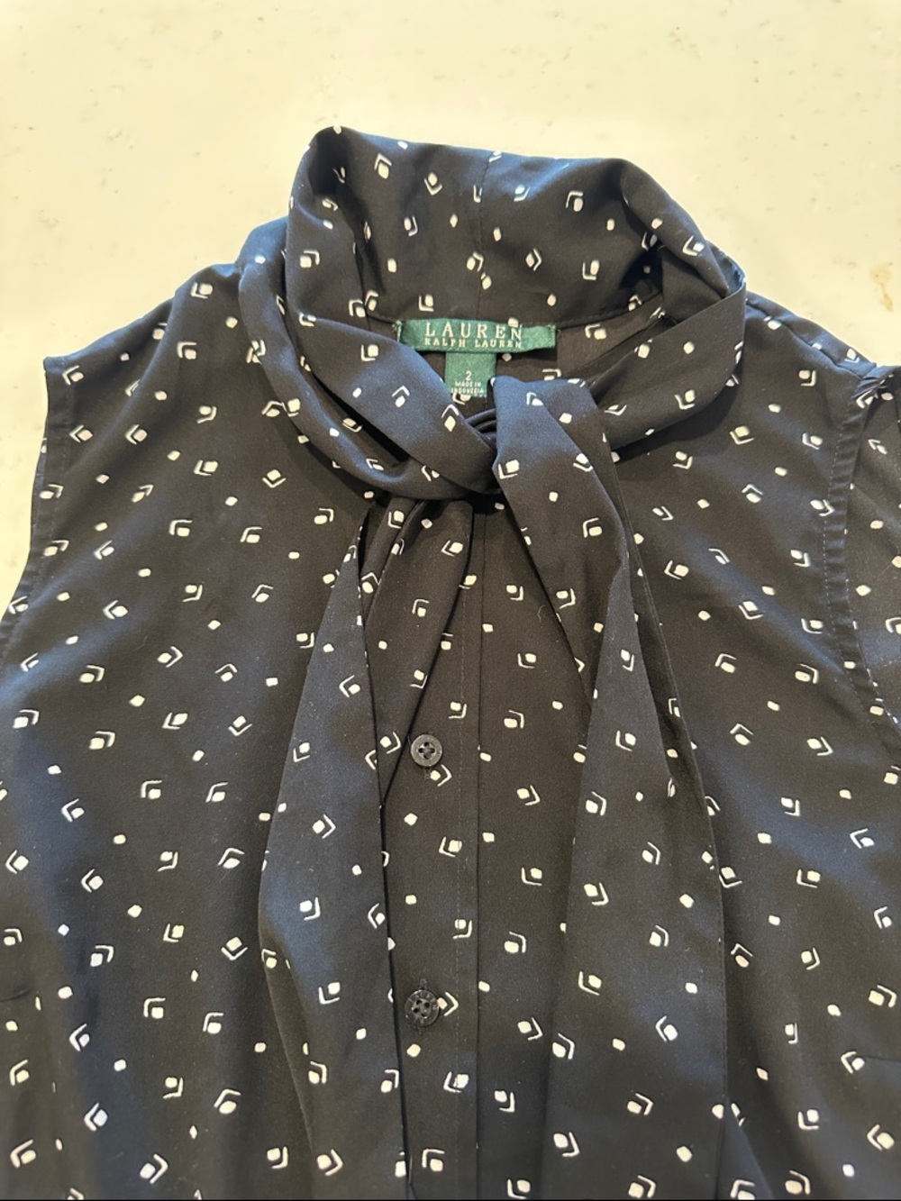 NWOT Ralph Lauren Sleeveless Blouse Size 2 - Picture 2 of 4